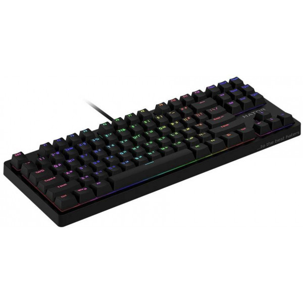 Фото - Клавіатура дротова ігрова Hator Rockfall TKL Mecha Pink (HTK-621) Black
