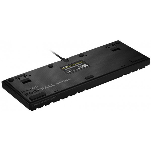 Фото - Клавіатура дротова ігрова Hator Rockfall TKL Mecha Pink (HTK-621) Black