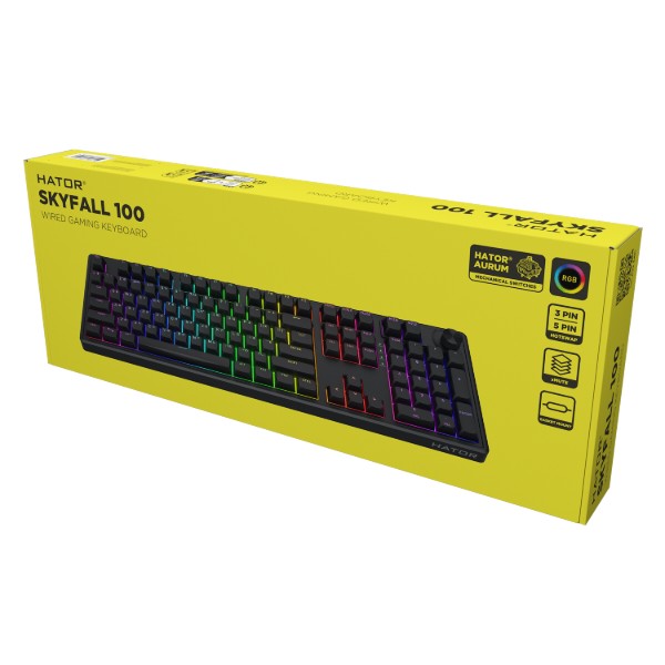 Фото - Клавиатура проводная игровая Hator Skyfall 100 (HTK1100UA) black