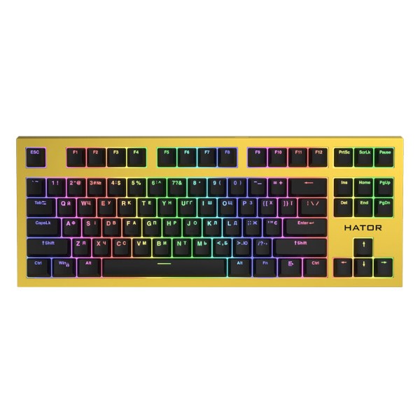 Фото - Клавіатура бездротова ігрова Hator Skyfall TKL PRO Wireless ENG/UKR/RUS (HTK-668) Yellow Фото - Клавіатура бездротова ігрова Hator Skyfall TKL PRO Wireless ENG/UKR/RUS (HTK-668) Yellow