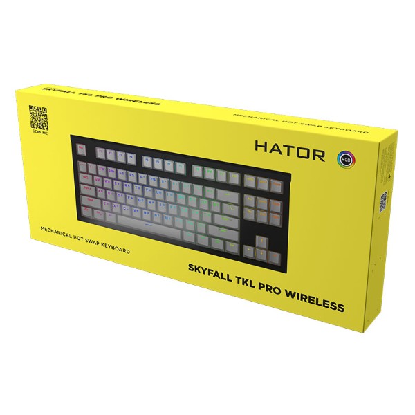 Фото - Клавіатура бездротова ігрова Hator Skyfall TKL PRO Wireless ENG/UKR/RUS (HTK-668) Yellow