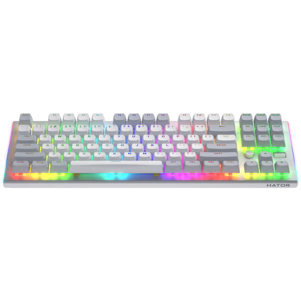 Фото - Клавіатура дротова ігрова Hator Gravity TKL orange (HTK561) White
