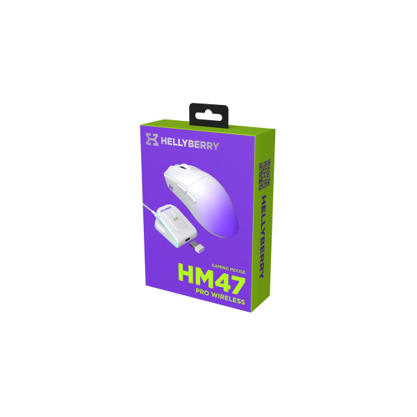 Фото - Мышь беспроводная игровая Hator Hellyberry HM47 PRO wireless (HM47PRO_white_violet)
