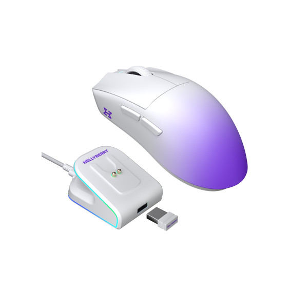 Фото - Мышь беспроводная игровая Hator Hellyberry HM47 PRO wireless (HM47PRO_white_violet)