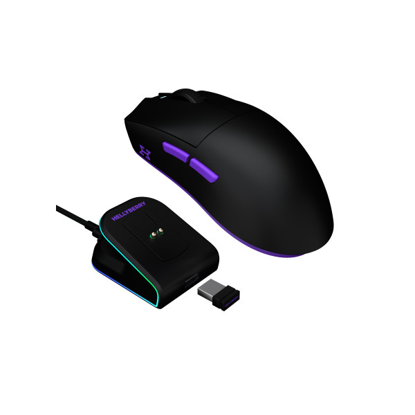 Фото - Мышь беспроводная игровая Hator Hellyberry HM47 wireless (HM47_black_violet)