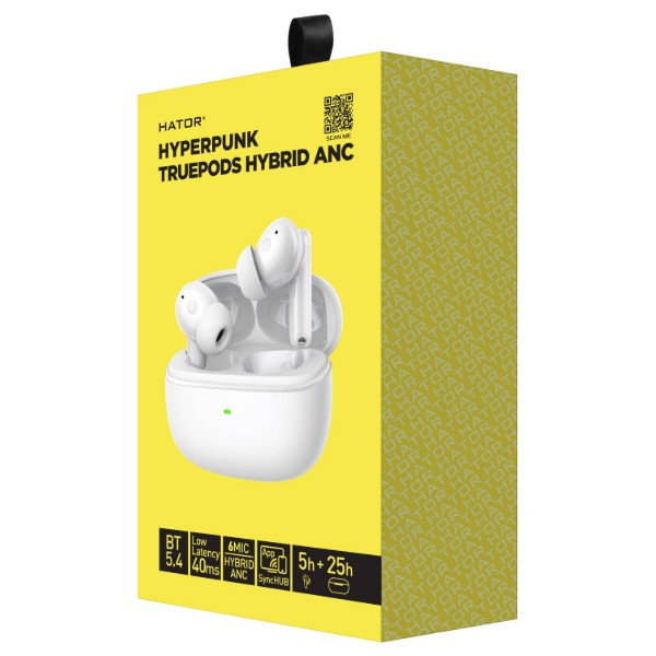Фото - Навушники вкладиші бездротові TWS Hator Hyреrpunk Truepods Hybrid ANC (HTA432)