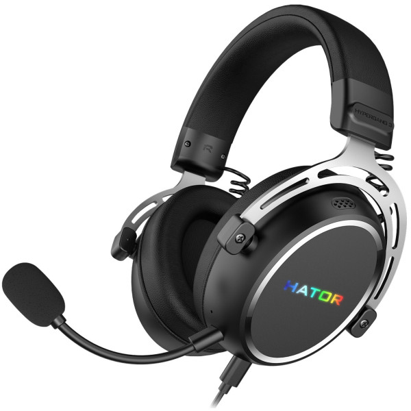 Фото - Гарнітура дротова ігрова Hator HYPERGANG 3 Hi-Res USB7.1 Black (ESH50)