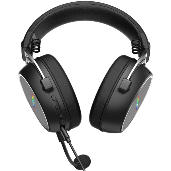 Фото - Гарнітура дротова ігрова Hator HYPERGANG 3 Hi-Res USB7.1 Black (ESH50)