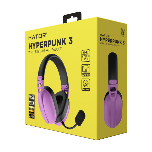 Фото - Гарнитура беспроводная игровая Hator HYPERPUNK 3 Hi-Res Violet (ESH19)
