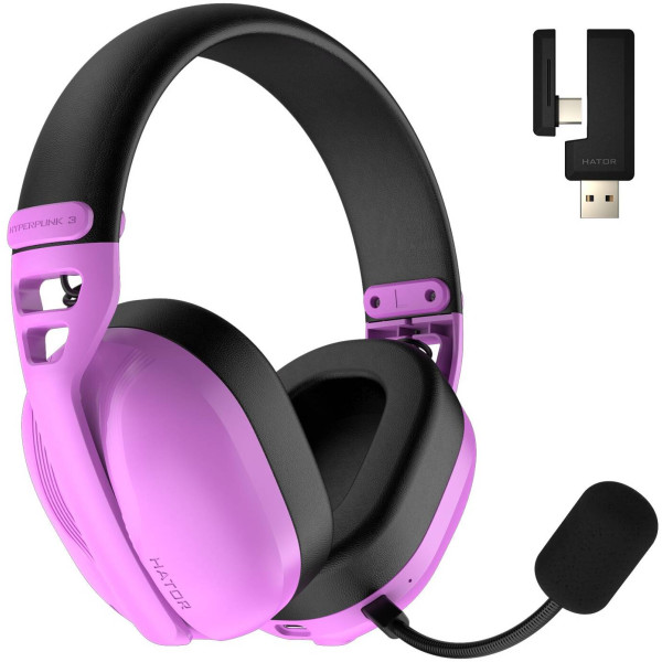Фото - Гарнитура беспроводная игровая Hator HYPERPUNK 3 Hi-Res Violet (ESH19)