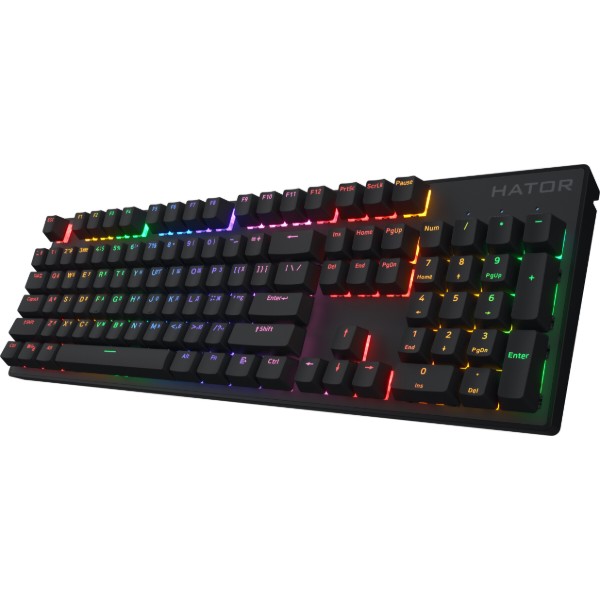Фото - Клавіатура бездротова ігрова Hator Icefall Mecha wireless Rainbow (HTK204UA) Black