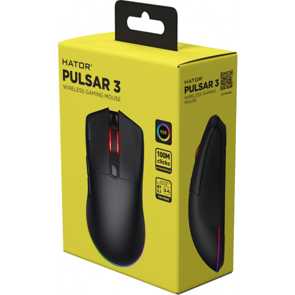 Фото - Уцінка - Миша бездротова ігрова Hator Pulsar 3 Wireless (HTM630) Black