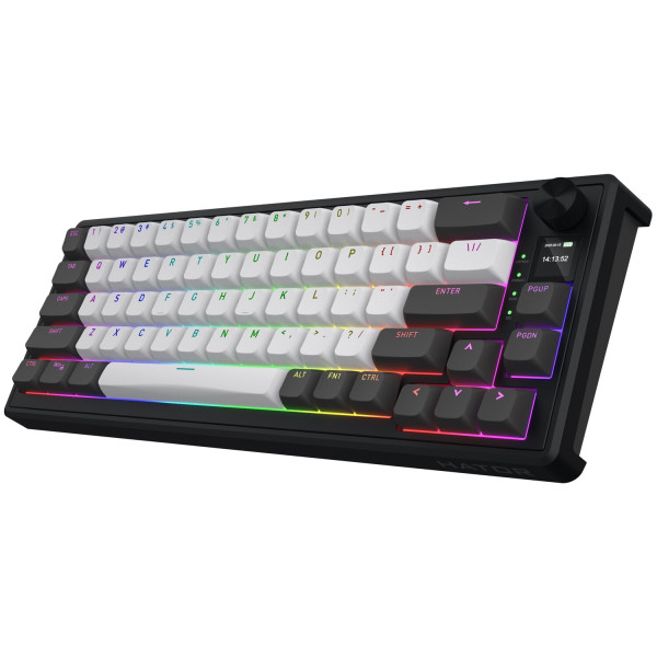 Фото - Клавіатура бездротова ігрова Hator Skyfall 65 PRO wireless Grey/Black (HTK4160)