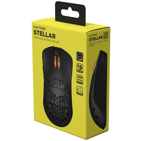 Фото - Миша бездротова ігрова Hator Stellar Wireless Black (HTM650)