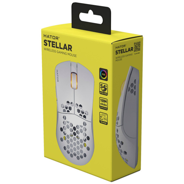 Фото - Миша бездротова ігрова Hator Stellar Wireless White (HTM651)