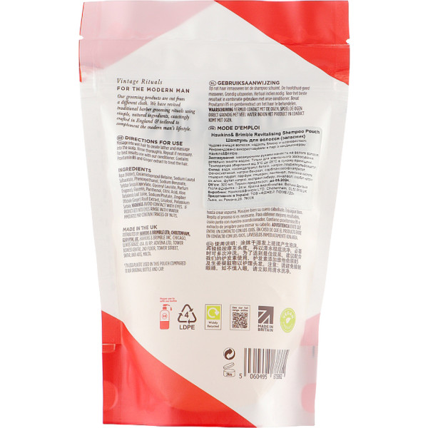 Фото - Шампунь чоловічий Hawkins&Brimble Revitalising Shampoo Pouch 300 мл (5060495673382)
