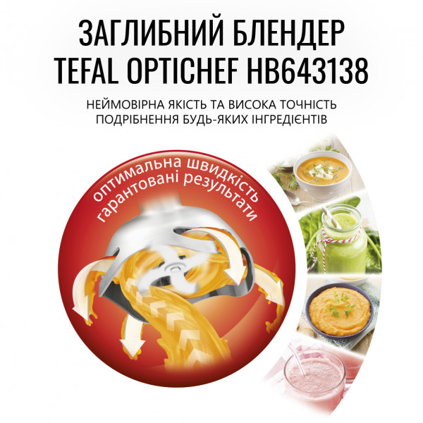 Фото - Блендер заглибний Tefal OPTI CHEF HB643138