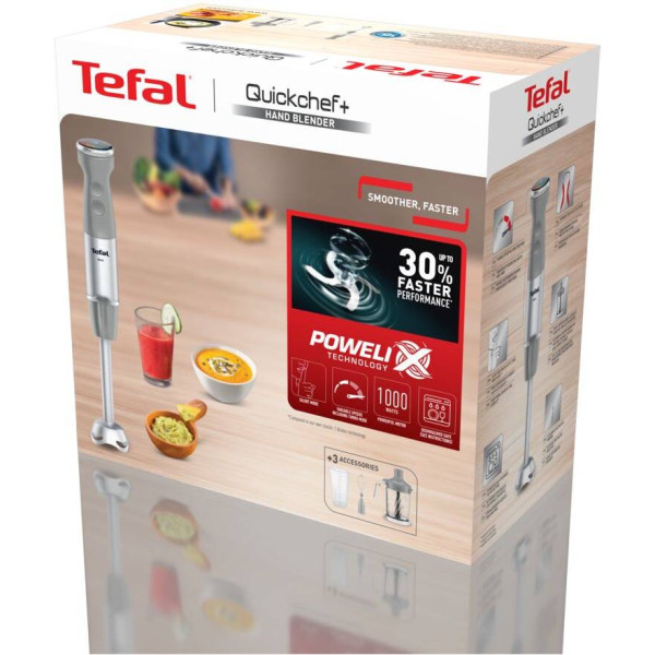 Фото - Блендер заглибний Tefal HB67MB30 QUICKCHEF + XL CHOPPER GREY
