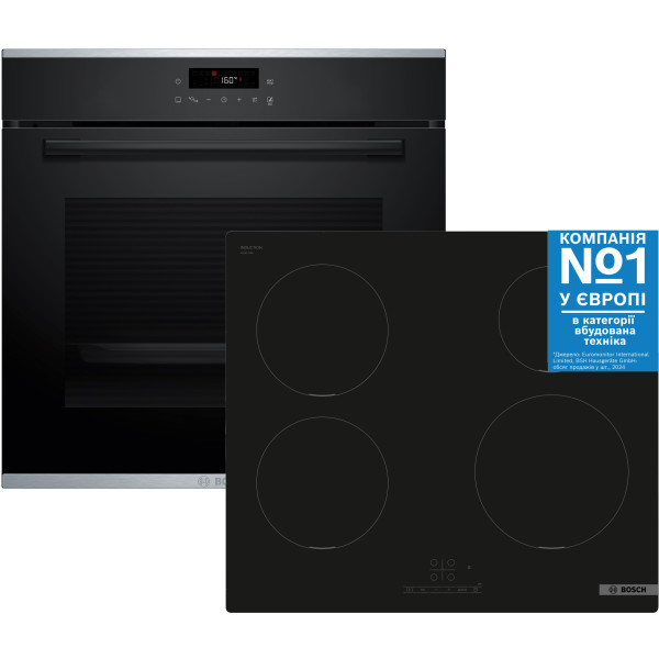 Фото - Комплект техники Bosch Духовой шкаф + Варочная панель Bosch HBG272EB3 + PUE611BB5E Фото - Комплект техники Bosch Духовой шкаф + Варочная панель Bosch HBG272EB3 + PUE611BB5E