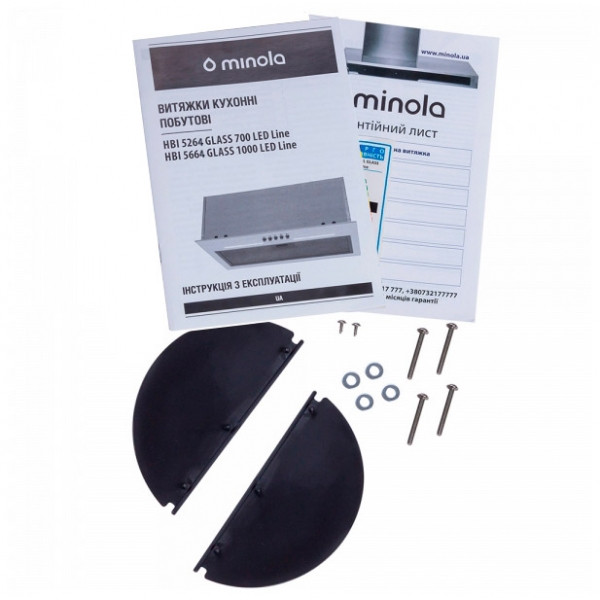 Фото - Витяжка вбудована Minola HBI 5664 BL GLASS 1000 LED Line