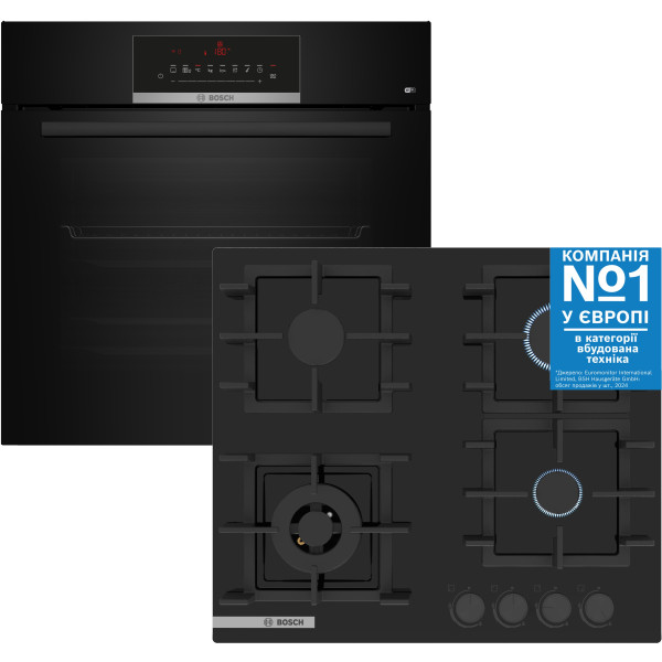 Фото - Комплект техники Bosch Духовой шкаф + Варочная панель Bosch HBJ559YB6R + PNK6B6P40R