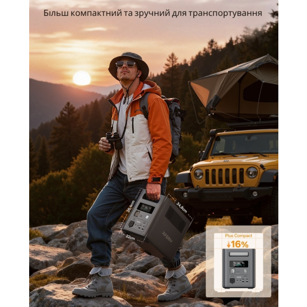 Фото - Зарядна станція універсальна AFERIY AF-BCP180 (Nomad1800) 1800W, 1024Wh Gray (715360)