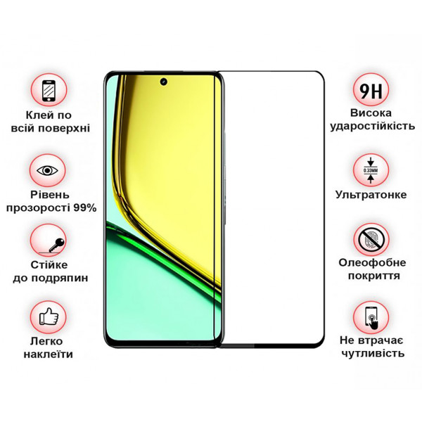 Фото - Защитное стекло для смартфона BeCover Realme C67 Black (710633)