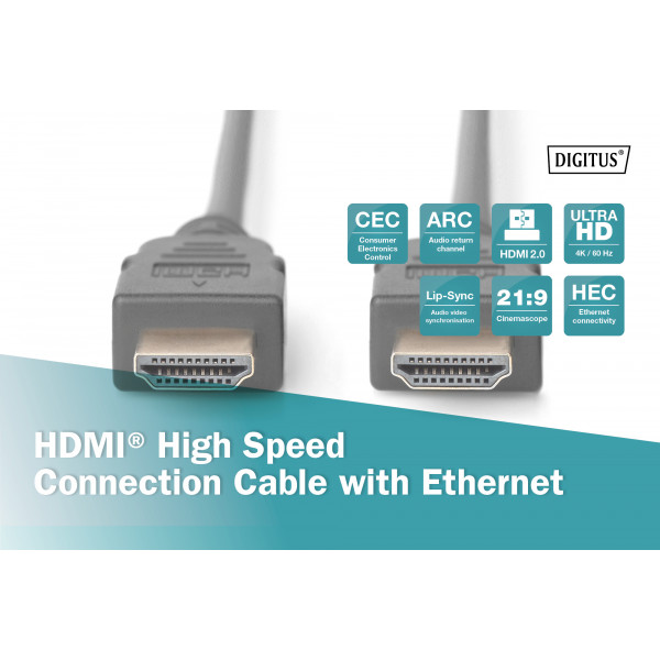 Фото - Кабель HDMI Assmann 3m (DB-330113-030-S)