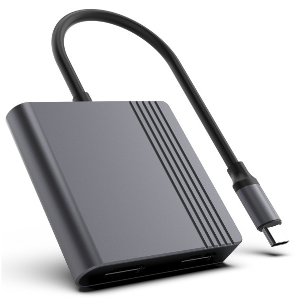 Фото - Хаб USB Cablexpert USB-C 3в1 Silver (A-CM-HDMIFDPF-01)