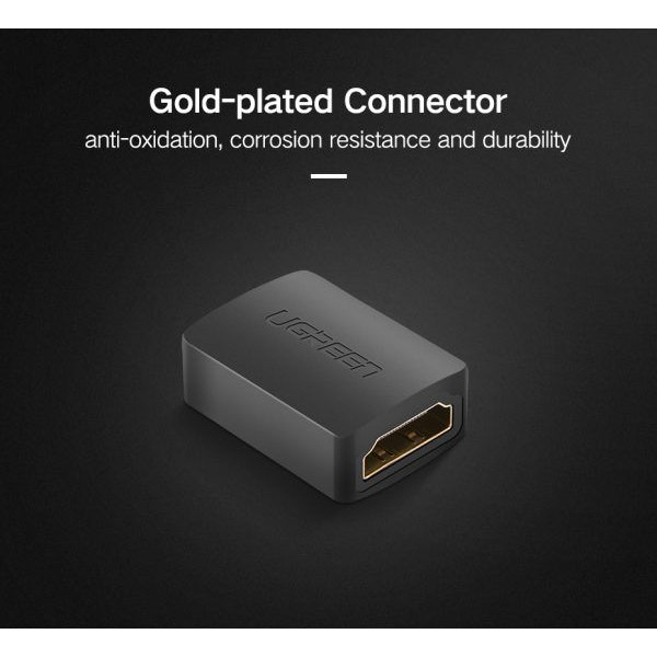 Фото - Перехідник HDMI UGREEN HDMI 2.0 4K@60Hz F/F Black (20107)