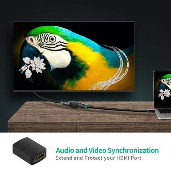Фото - Перехідник HDMI UGREEN HDMI 2.0 4K@60Hz F/F Black (20107)