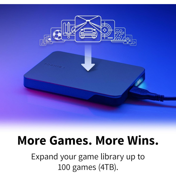 Фото - Жорсткий диск зовнішній Toshiba 2.5" USB 4.0TB Canvio Gaming Dark Grey (HDTX240EK3CA)