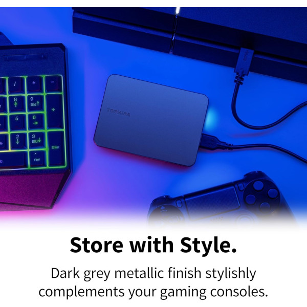 Фото - Жорсткий диск зовнішній Toshiba 2.5" USB 4.0TB Canvio Gaming Dark Grey (HDTX240EK3CA)