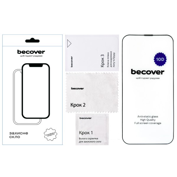 Фото - Защитное стекло для смартфона BeCover for Apple iPhone 13 Pro Max 10D Black (711515)
