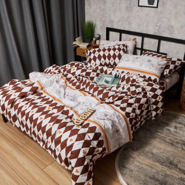 Фото - Комплект постільної білизни Moon&Star Бязь Gold Люкс Heart Patch King Size 220x240 нав. 2х50х70 (MS-820009381)