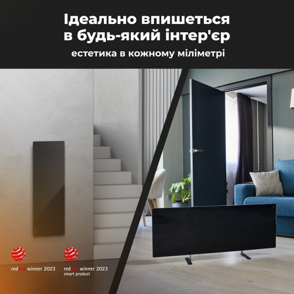 Фото - Уцінка - Конвектор AENO Premium Eco Smart GH4S LED Black (AGH0004S)