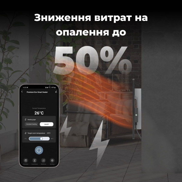 Фото - Мікропошкодження - Конвектор AENO Premium Eco Smart GH2S Black (AGH0002S)