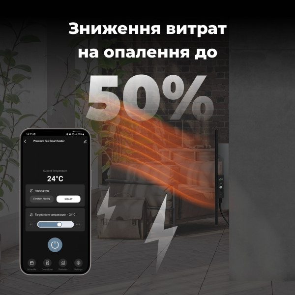Фото - Уцінка - Конвектор AENO Premium Eco Smart GH4S LED Black (AGH0004S)