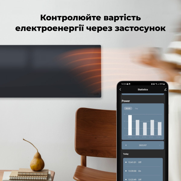 Фото - Уцінка - Конвектор AENO Premium Eco Smart GH4S LED Black (AGH0004S)