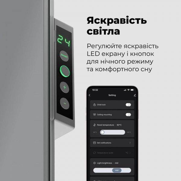 Фото - Конвектор AENO Premium Eco Smart GH5S LED Grey (AGH0005S)