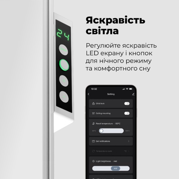 Фото - Конвектор AENO Premium Eco Smart GH3S LED White (AGH0003S)