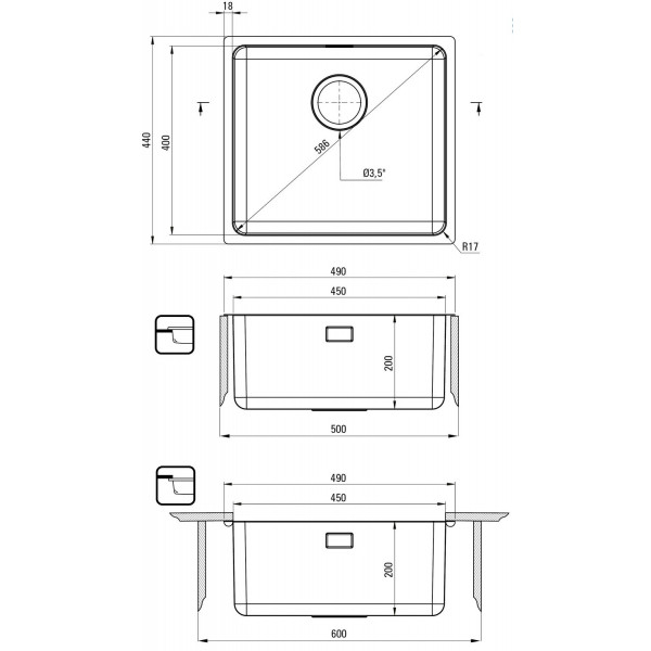 Фото - Мийка кухонна Deante Egeria (ZPE_010D)