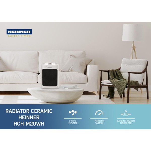 Фото - Тепловентилятор Heinner HCH-M20WH