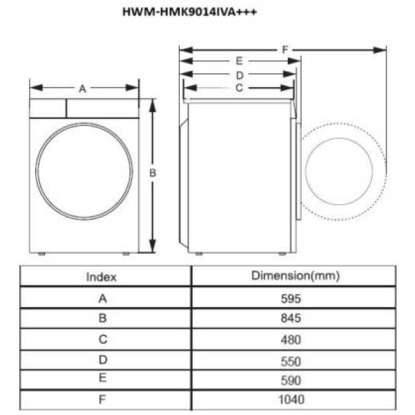 Фото - Пральна машина Heinner HWM-HMK9014IVA+++