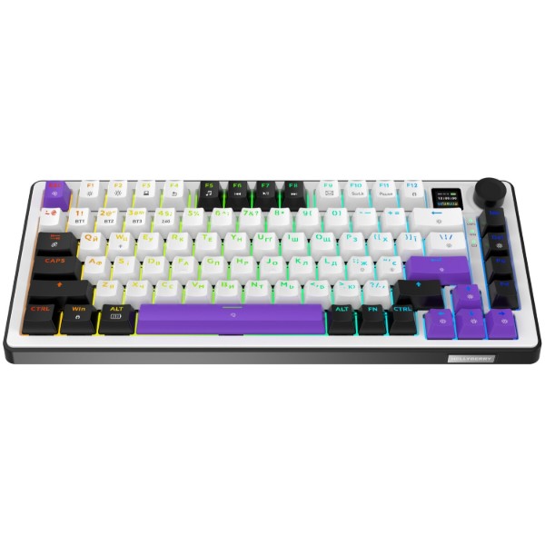 Фото - Клавиатура беспроводная игровая Hator Hellyberry HK75 РRO wireless White-Violet (HK75_PRO_wireless)
