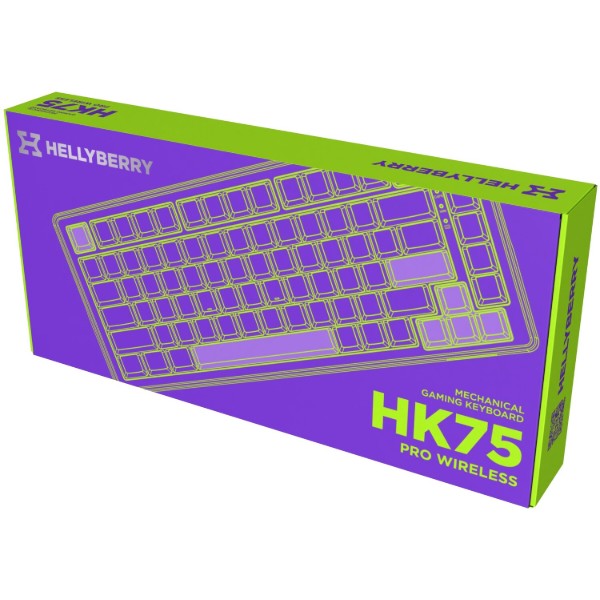 Фото - Клавиатура беспроводная игровая Hator Hellyberry HK75 РRO wireless White-Violet (HK75_PRO_wireless)