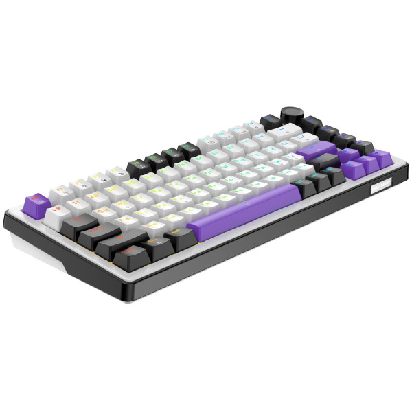 Фото - Клавіатура дротова ігрова Hator Hellyberry HK75 White-Violet (HK75)