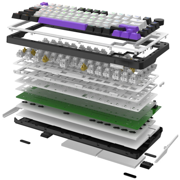 Фото - Клавіатура дротова ігрова Hator Hellyberry HK75 White-Violet (HK75)