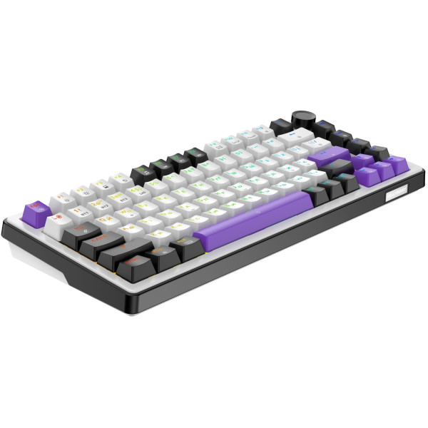 Фото - Клавиатура беспроводная игровая Hator Hellyberry HK75 wireless White-Violet (HK75_wireless)
