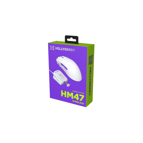 Фото - Мышь беспроводная игровая Hator Hellyberry HM47 wireless (HM47_white_violet)